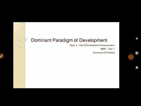 Dominant Paradigm of Development