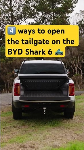 Four ways to open the tailgate on the BYD Shark 6 🛻 #ute #hybrid #ev #phev #byd | 🔎 RACV car reviews