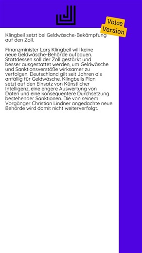 12.05.2026 - Klingbeil setzt bei Geldwäsche-Bekämpfung auf den Zoll...