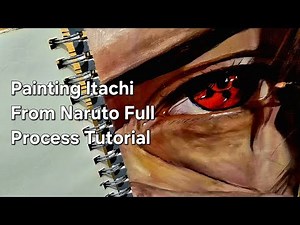Painting Itachi from Naruto | Full Process Tutorial No Commentary