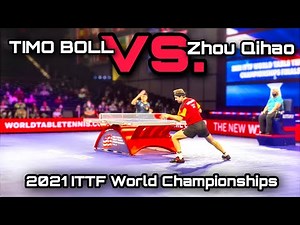 Timo Boll VS Zhou Qihao I 2021 ITTF World Championships