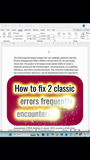 Fix Common Errors in Microsoft Word Easily