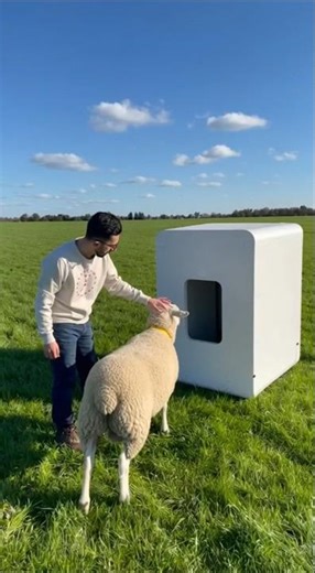 This is a strange sheep shearing machine #farming #shortsviral #sheep #sheepfarming #thesheep #sheep