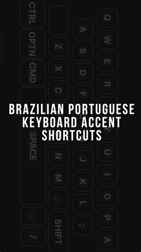 Brazilian Portuguese Accent Keyboard Shortcuts