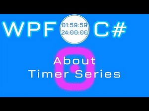 0. Make a Timer App | WPF C# Timer