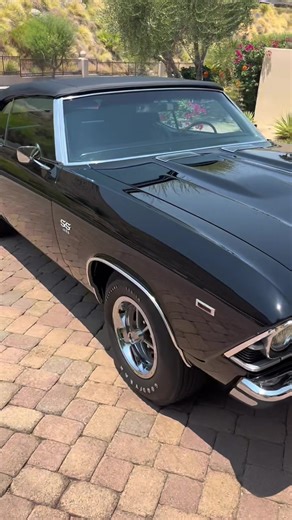 PRICE REDUCED‼️ Visit ➡️ opposingcylinders.com for the photo gallery. 1969 Chevelle SS 396 triple black, black interior, matching numbers, completely restored. This triple-black 1969 Chevelle SS convertible underwent a rotisserie restoration and is powered by its original matching-numbers 396/350hp engine mated to its original M21 4-speed transmission and correct 12-bolt position-traction rear end. The car is finished in its rare original color of Tuxedo Black (Code 10), with a black bucket-seat