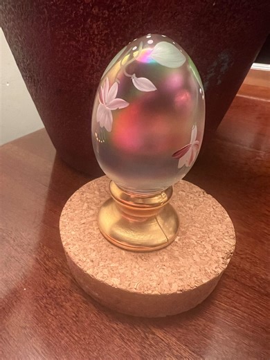 Vintage Fenton Hand Painted Glass Egg Paperweight, Lover Antiques & Vintage - Etsy
