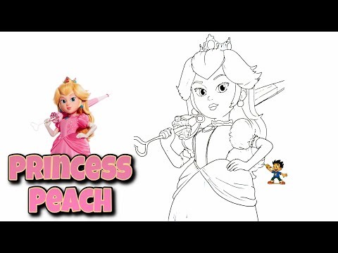 How to Draw Princess Peach 👑 Easy & Magical Step-by-Step for Beginners!