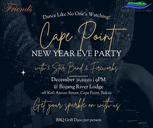 29 reactions · 6 comments | Dance Like No One's Wacthing! Cape Point New Year Eve Party with 5 Star Band at @BojangRiverLodge BBQ Grill GMD300 per person | My Gambia | Facebook