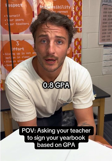 POV: Asking Teacher to Sign Yearbook by GPA