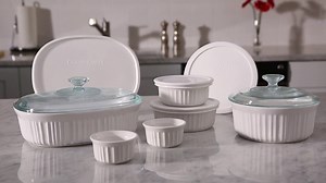 Watch CorningWare 12 Piece Round and Oval Bakeware Set, White on Amazon Live