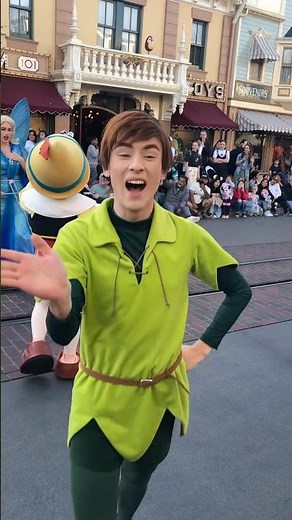 Peter pan is the best character in the parade ￼#disney #peterpan #disneyland