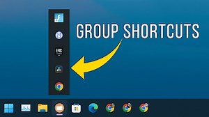 how to add apps group shortcut on Windows PC taskbar - Taskbar Group