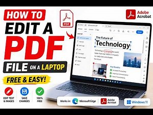 How to Edit a PDF File on a Laptop | Easy PDF Editing Guide (Windows 10 & 11)