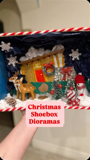 This is your sign to make shoebox dioramas this holiday season with your best friends. Bonus points if you can make a baby grand piano out of cardboard scraps. 😅💁🏻‍♀️ Just need some hot glue guns and a dream. #fyp #holidayparties #dioramas | Celiac and the Beast - Celiac Disease and Gluten Free Living