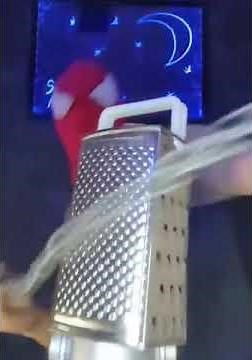 chain getting grinder on cheese grater asmr.