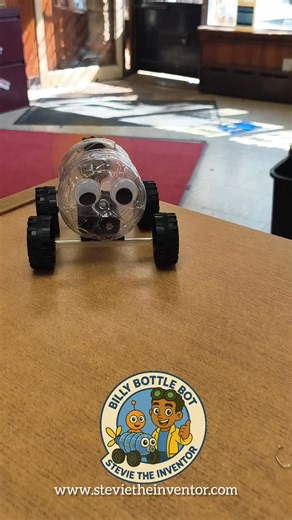 🚀💡 Introducing the Billy Bottle Bot Building Class! 💡🚀 Stevie The Inventor and Spark the Bot are back with something brand new — meet the Billy Bottle Bot! ♻️🤖 Built from Plastic bottle, 4 wheels, and a propeller-powered engine, this bot is ready to roll! 👦 Kids will have a blast building, learning, and racing their very own Billy Bottle Bot while discovering the power of STEM, creativity, and imagination. 📍 Coming to a school or library near you! 🌐 Learn more at: www.stevietheinventor.c
