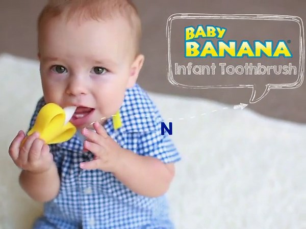 Baby Banana The Original, Banana Brush, Made in USA, Toddler Toothbrush, Family-Owned Business