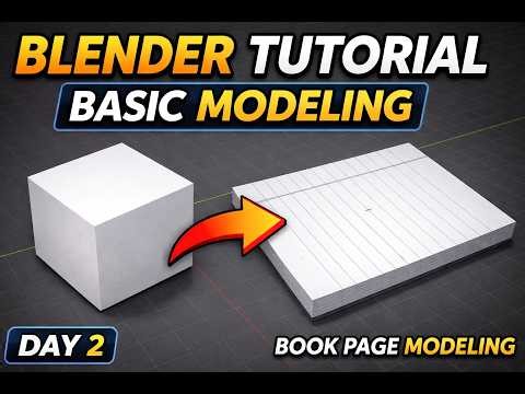 Day 2😳 Blender Journey – Book Page Modeling for Beginners🔥 🎯