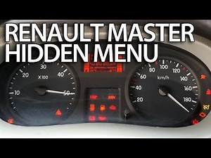 How to enter hidden menu in Renault Master (service test mode)