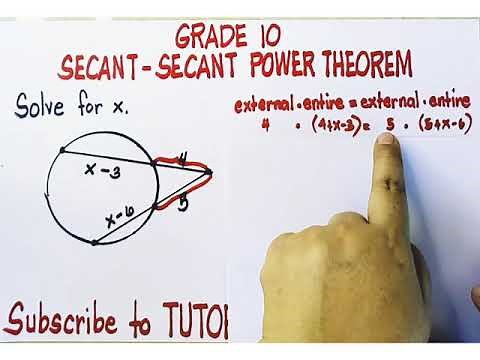 Grade 10 | Find x using the SECANT–SECANT POWER THEOREM || By Tutor Marife MCP