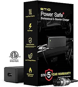 Max 2.5A Fast Charger for Razor Kick Scooter, STIO 29.4V/24V 2A Power Supply for Razor E100 E200 E300 E125 E150 E500 E175 PR200 E225S MX350 Lithium Battery Power Adapter Standard 3-Prong 0.47inch