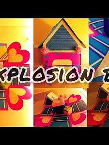 House Explosion Box tutorial || Heart Explosion Box || Birthday Box || DIY how to make Explosion Box