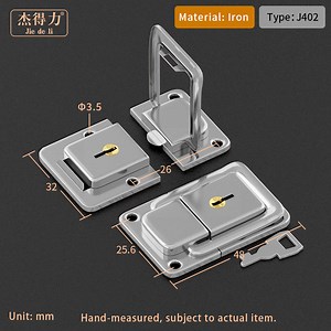 [Hot Item] Metal Tool Box Equipment Lock Wooden Box Fastener Buckle Toggle Latch with Keys