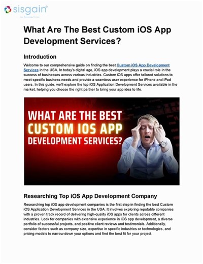 What Are The Best Custom iOS App Development Services?