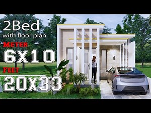 Small House Design Plans 6x10 Meter 20x33F Terrace Roof Full Plans