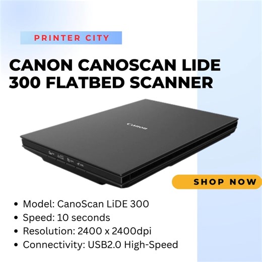  Canon LiDE 300 Flatbed Scanner  সহজে ও দ্রুত স্ক্যান করার জন্য...