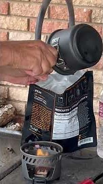 Breakfast! Peak Refuel Biscuits Sausage and Gravy using the Esbit Silid Fuel Stove!