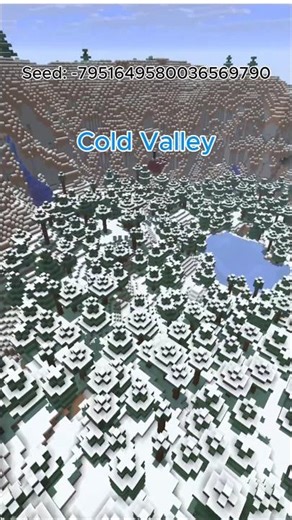 ULTIMATE Cold Valley Seed... #minecraft #gaming #minecraftshorts #minecraftseeds