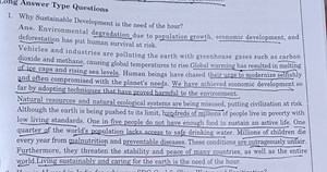 Why Sustainable Development is the need of the hour?Ans. Envi... | Filo