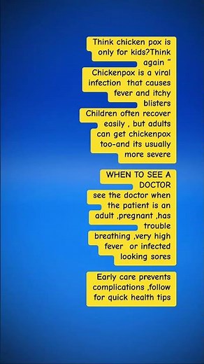 Chickenpox:Adults get it too