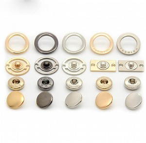 [Hot Item] Wholesale Circle Hollow Metal Double-Sided Snap Button, Cashmere Coat, Coat, Cotton Coat Ring Snap Button St0001