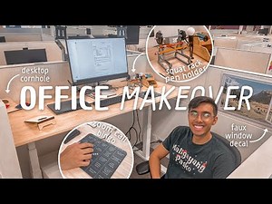 Surprise Office Makeover for My Husband: Cubicle TRANSFORMATION & funny gag gift desk gadgets