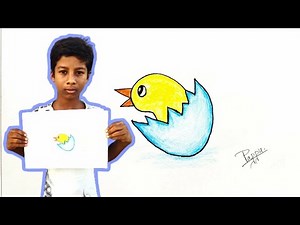 Baby Bird Drawing Step by Step For Kids/Beginners