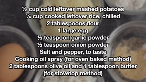 Mashed Potato and Rice Patties Recipe