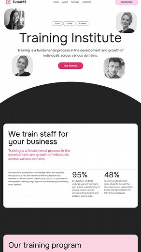 Education Website Template | TutorM5 for #Mobirise #website #template