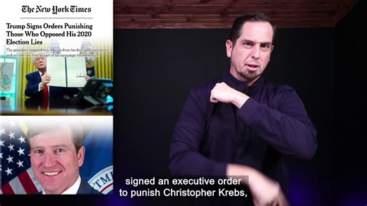 Trump Signs Orders Punishing Those Who Opposed His 2020 Election Lies Here is one of the news topics we covered in the April 10, 2025 Top Stories video on our website/app. Subscribe for more news stories and our Deaf News coverage! $3.99 a month / $39.99 a year. Visit our website - https://members.dailymoth.com Download on Apple Store - https://tinyurl.com/yffh5h6k Google Play - https://tinyurl.com/yc5d4pf2 | The Daily Moth