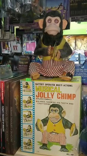 Vintage Horror Monkey Toy with Cymbals | Nostalgic 1960s Jolly Chimp