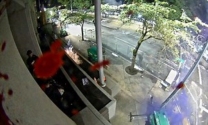 Explosive thrown at police during Portland protest on Saturday