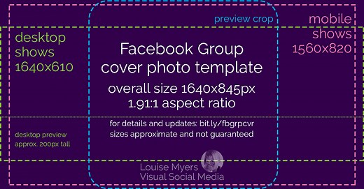 Ideal Facebook Group Cover Photo Size: Free Template! | LouiseM