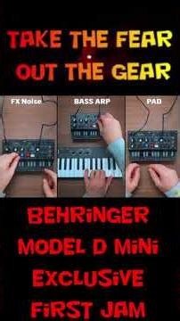 Behringer Model D mini exclusive first jam #behringer #behringermodeld #moog #electronicmusic