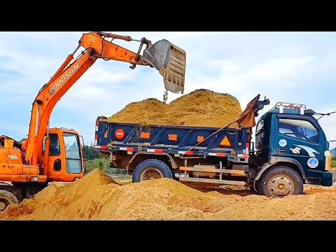 Trực Tiếp Xem Nhiều Xe Tải Chở Đất Chở Đá Chở Cát & Xe Múc Làm Việc,