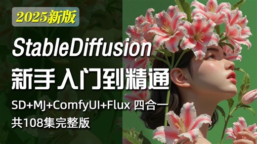 【全108集】B站最详细StableDiffusion+Comfyui全套保姆级教程——秋叶零基础入门到精通，全程干货无废话，允许白嫖，拿走不谢！（附SD安装包