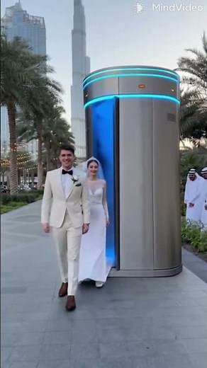 Dubai Machine Turns Couple Into Bride & Groom in Seconds! 🤯💍✨ #shorts