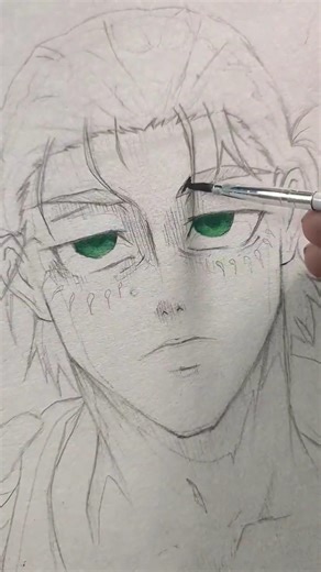 How to colour Eren yeager eyes 😱😈#shorts