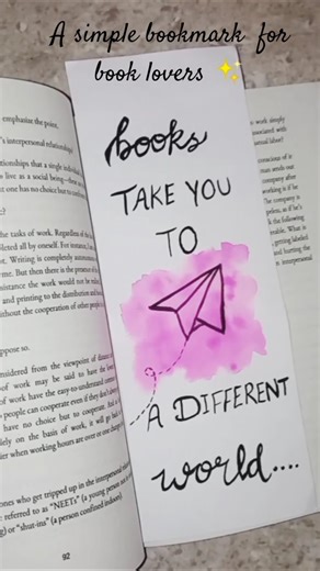 Beautiful Bookmark Drawing Idea| Reading Motivation Art |Easy Bookmark Drawing#shorts #youtubeshorts